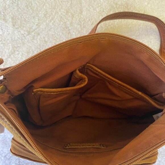 Vintage Fossil Genuine Leather Brown Cross Body Bag - Picture 12 of 14